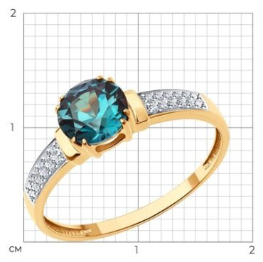 Кольцо Diamant 51-210-02350-1_185 размер 18.5 вес 1.83 г золото, александрит купить,321927