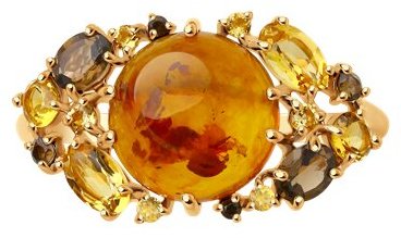 Кольцо SOKOLOV 714349_s размер 18 вес 2.86 г золото, янтарь, цитрин, раухтопаз купить,NaN