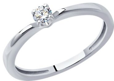 Кольцо Diamant 52-210-01674-1_175 размер 17.5 вес 1.87 г золото, бриллиант купить,415406