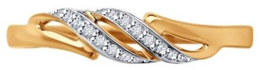 Кольцо Diamant 51-210-01904-1_175 размер 17.5 вес 1.55 г золото, бриллиант купить,314145