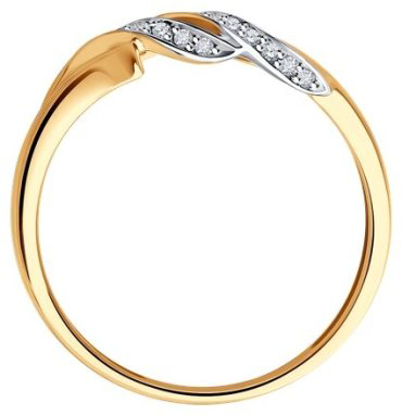 Кольцо Diamant 51-210-01904-1_175 размер 17.5 вес 1.55 г золото, бриллиант купить,314145