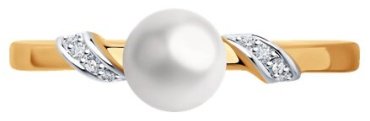 Кольцо Diamant 51-210-01813-1_175 размер 17.5 вес 1.35 г золото, бриллиант купить,161846