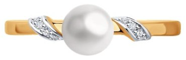 Кольцо Diamant 51-210-01813-1_175 размер 17.5 вес 1.35 г золото, бриллиант купить,161846
