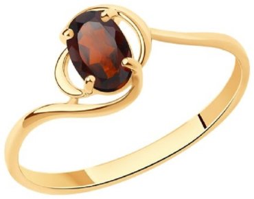 Кольцо Diamant 51-310-00972-2 размер 16 вес 1.04 г золото, гранат купить,NaN