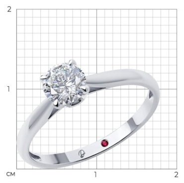 Кольцо Diamant 52-210-02383-1_175 размер 17.5 вес 1.81 г золото, рубин купить,458795