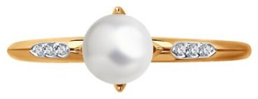 Кольцо Diamant 51-210-01849-1_175 размер 17.5 вес 1.46 г золото, бриллиант купить,181583
