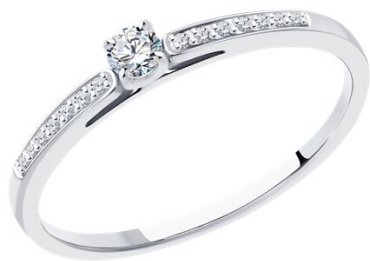Кольцо Diamant 52-210-01675-1_16 размер 16 вес 1.24 г золото, бриллиант купить,437864
