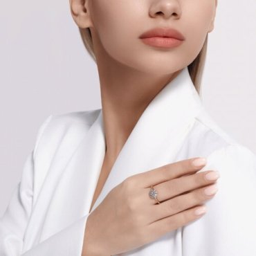 Кольцо Diamant 51-210-02040-1_175 размер 17.5 вес 1.66 г золото, бриллиант купить,300495