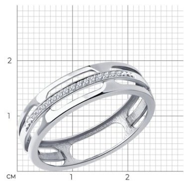 Кольцо Diamant 52-210-01890-1_17 размер 17 вес 1.74 г золото, бриллиант купить,344297