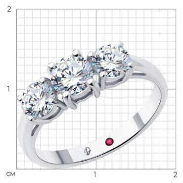 Кольцо Diamant 52-210-02404-1_17 размер 17 вес 2.71 г золото, рубин купить,1071356
