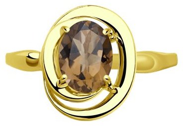 Кольцо Diamant 53-310-00177-3_19 размер 19 вес 2.1 г золото, раухтопаз купить,NaN