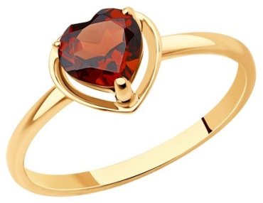 Кольцо Diamant 51-310-01323-1 размер 17.5 вес 1.39 г золото, гранат купить,136148