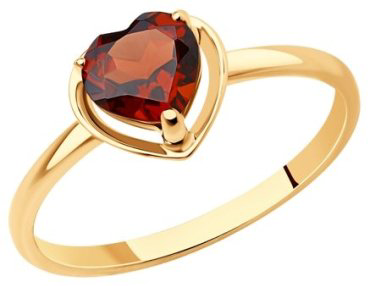 Кольцо Diamant 51-310-01323-1 размер 17.5 вес 1.39 г золото, гранат купить,136148