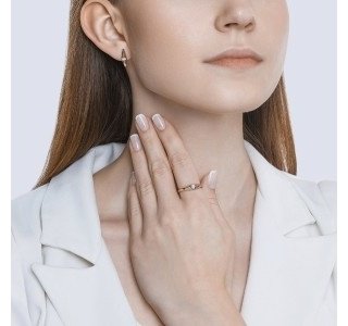 Кольцо SOKOLOV 1011844_ размер 17 вес 1.66 г золото, бриллиант купить,NaN