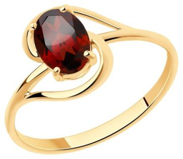 Кольцо Diamant 51-310-00984-2 размер 17 вес 1.47 г золото, гранат купить,122677