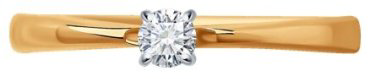 Кольцо Diamant 51-210-01674-1_175 размер 17.5 вес 1.855 г золото, бриллиант купить,442054