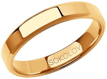 Кольцо SOKOLOV 111093-01 размер 19.5 вес 2.84 г золото, без вставок купить,242150