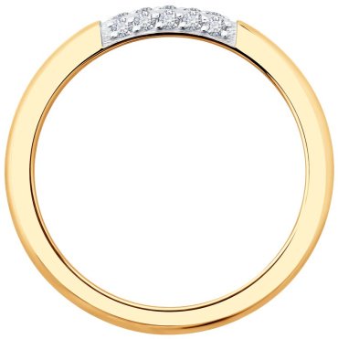 Кольцо Diamant 51-110-02933-1_175 размер 17.5 вес 2.175 г золото, фианит купить,202000