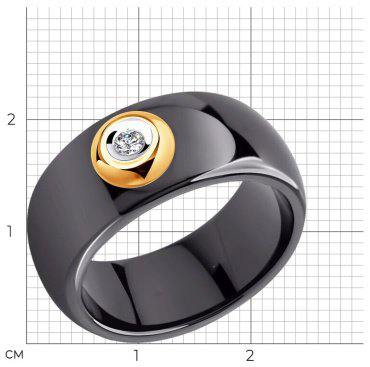 Кольцо SOKOLOV Diamonds 6015010 размер 16 вес 0.52 г золото, бриллиант купить,166581