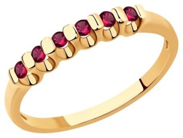 Кольцо Diamant 51-210-01318-3_16 размер 16 вес 1.42 г золото, рубин купить,237035