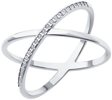 Кольцо Diamant 94-210-02036-1 размер 18 вес 1.89 г серебро, бриллиант купить,68299