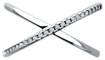 Кольцо Diamant 94-210-02036-1 размер 18 вес 1.89 г серебро, бриллиант купить,68299