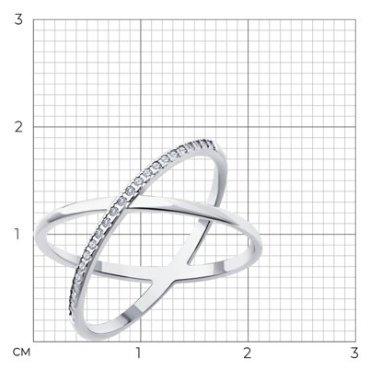Кольцо Diamant 94-210-02036-1 размер 18 вес 1.89 г серебро, бриллиант купить,68299