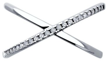 Кольцо Diamant 94-210-02036-1_17 размер 17 вес 1.84 г серебро, бриллиант купить,64199