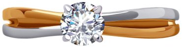 Кольцо Diamant 51-110-01726-1_175 размер 17.5 вес 1.475 г золото, фианит купить,NaN