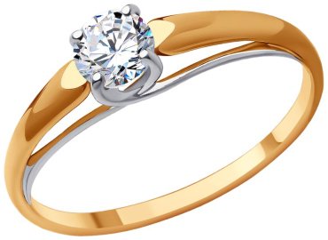 Кольцо Diamant 51-110-01727-1 размер 17 вес 1.39 г золото, фианит купить,138999