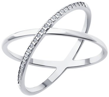 Кольцо Diamant 94-210-02036-1 размер 19 вес 1.95 г серебро, бриллиант купить,68299