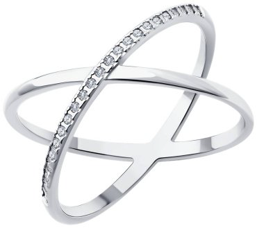 Кольцо Diamant 94-210-02036-1 размер 19 вес 1.95 г серебро, бриллиант купить,68299
