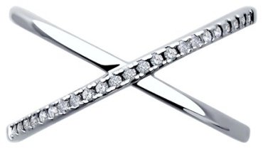 Кольцо Diamant 94-210-02036-1 размер 19 вес 1.95 г серебро, бриллиант купить,68299