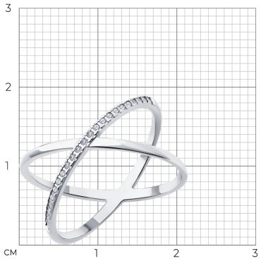 Кольцо Diamant 94-210-02036-1 размер 19 вес 1.95 г серебро, бриллиант купить,68299