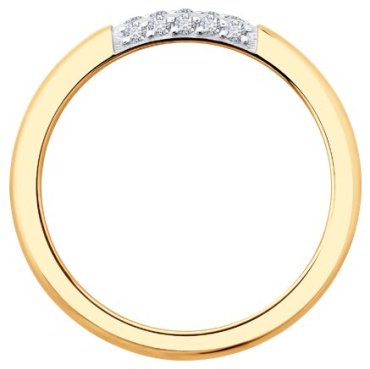 Кольцо Diamant 51-110-02933-1_s размер 18 вес 2.05 г золото, фианит