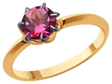 Кольцо Diamant 51-310-01774-3_17 размер 17 вес 1.99 г золото, родолит купить,160000