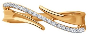 Кольцо Diamant 51-210-01894-1_16-5 размер 16.5 вес 1.48 г золото, бриллиант купить,293291
