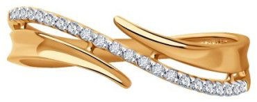 Кольцо Diamant 51-210-01894-1_16-5 размер 16.5 вес 1.48 г золото, бриллиант купить,293291
