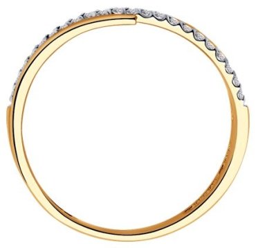 Кольцо Diamant 51-210-01894-1_16-5 размер 16.5 вес 1.48 г золото, бриллиант купить,293291