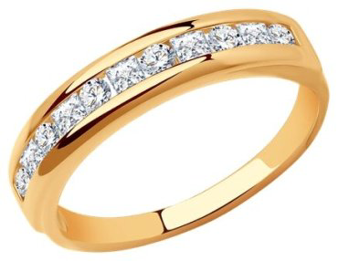 Кольцо Diamant 51-110-01564-1_185 размер 18.5 вес 2.12 г золото, фианит купить,196376