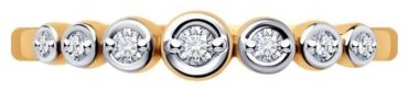 Кольцо Diamant 51-210-01931-1_165 размер 16.5 вес 1.5 г золото, бриллиант купить,336624