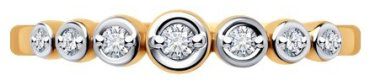Кольцо Diamant 51-210-01931-1_165 размер 16.5 вес 1.5 г золото, бриллиант купить,336624