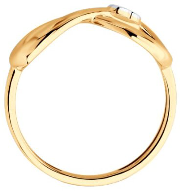 Кольцо Diamant 51-110-02865-1 размер 18 вес 1.89 г золото, фианит купить,179399