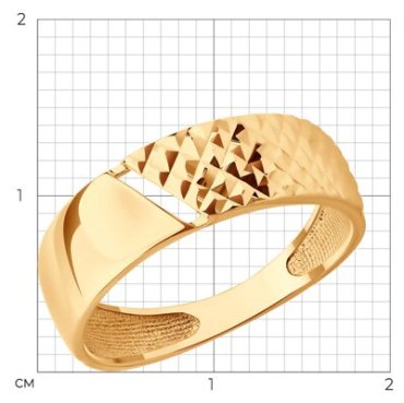 Кольцо Diamant 51-110-02807-1 размер 18 вес 2.73 г золото, без вставок