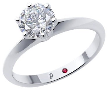 Кольцо Diamant 52-210-02378-1_19 размер 19 вес 2.79 г золото, бриллиант