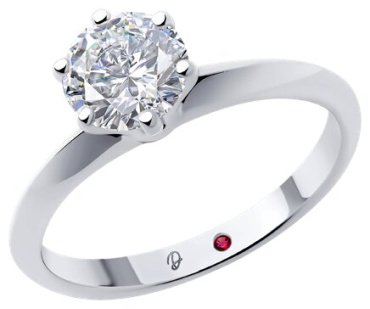 Кольцо Diamant 52-210-02378-1_19 размер 19 вес 2.79 г золото, бриллиант
