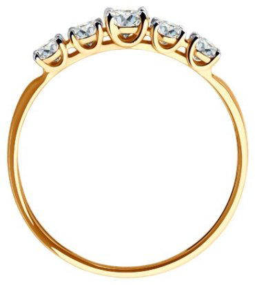 Кольцо Diamant 51-110-02274-1 размер 17 вес 1.12 г золото, фианит купить,92000