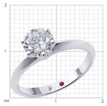 Кольцо Diamant 52-210-02378-1_19 размер 19 вес 2.79 г золото, бриллиант