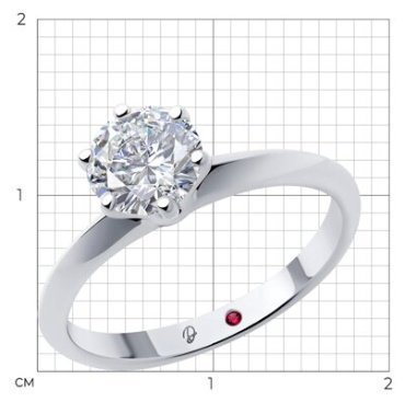 Кольцо Diamant 52-210-02378-1_19 размер 19 вес 2.79 г золото, бриллиант купить,1539093