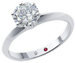 Кольцо Diamant 52-210-02378-1_19 размер 19 вес 2.79 г золото, бриллиант